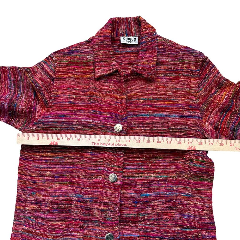 Chicos Vibrant Multicolor Button-Down Jacket With… - image 3